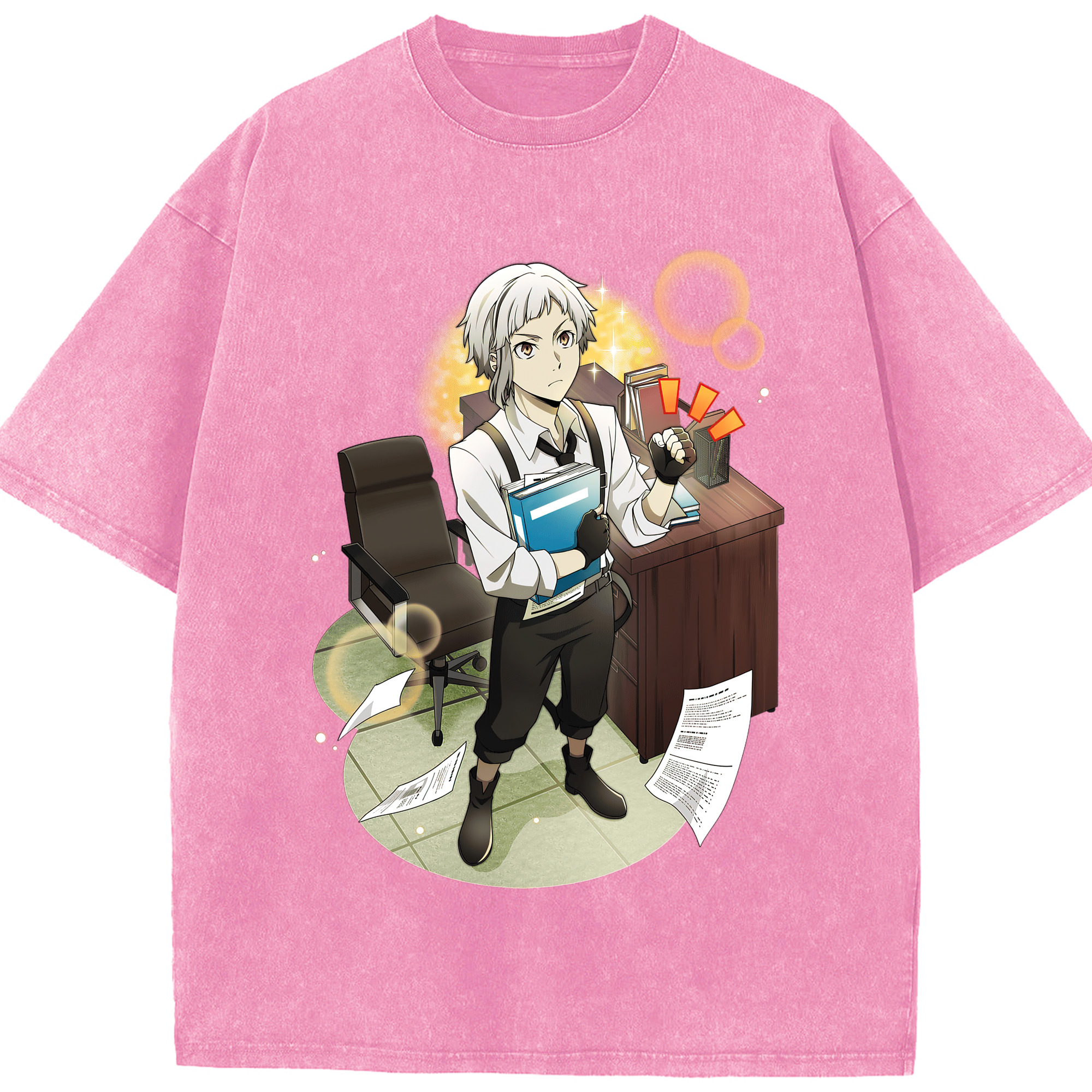 （画像用） 文豪ストレイドッグス Bungo Stray Dogs 綿100% ヴィンテージ風 半袖Tシャツ（フロントプリント）